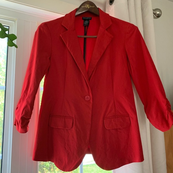 NWOT stretchy red blazer, size M - Picture 1 of 5